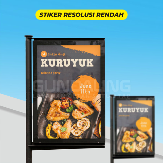 Sticker Meteran Resolusi Rendah