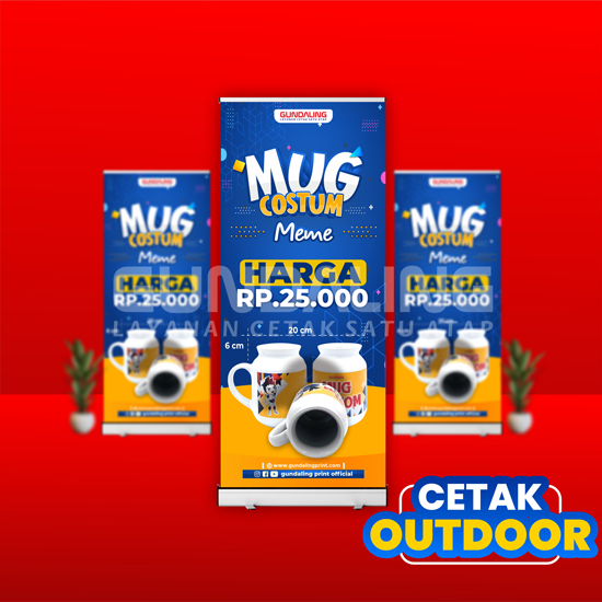 Roll Up Banner 150x200 Resolusi Rendah-Cetak Outdoor